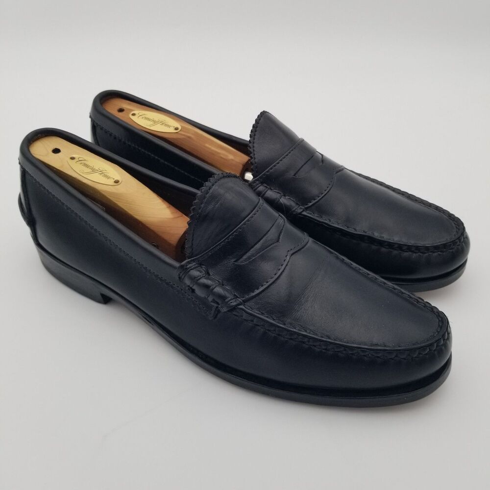 Allen Edmonds Kenwood Penny Loafers Black Leather Mens 11 B Dress Shoes USA Made